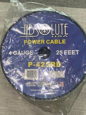 4-Gauge Power Cable 25ft - Red